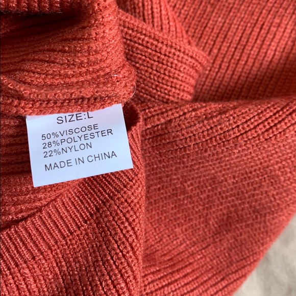 Orange Sweater Dress - Picture 2 of 3